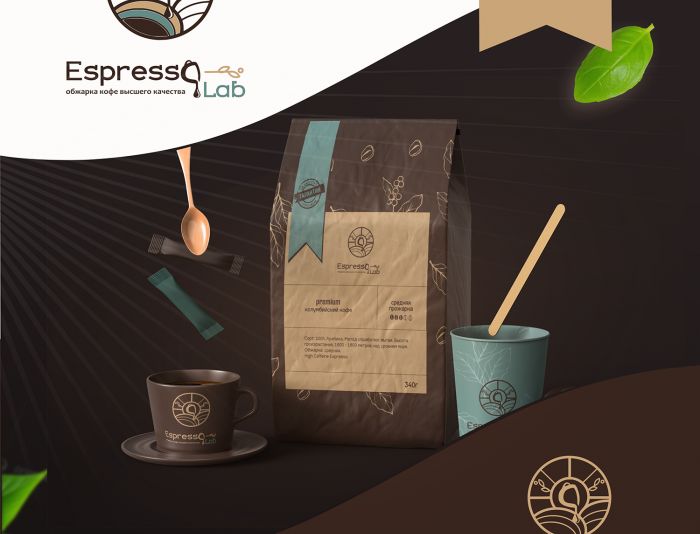 Лого и фирменный стиль для Espresso Lab - дизайнер realksu