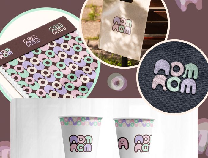 Лого и фирменный стиль для nom nom - дизайнер GRANDXX
