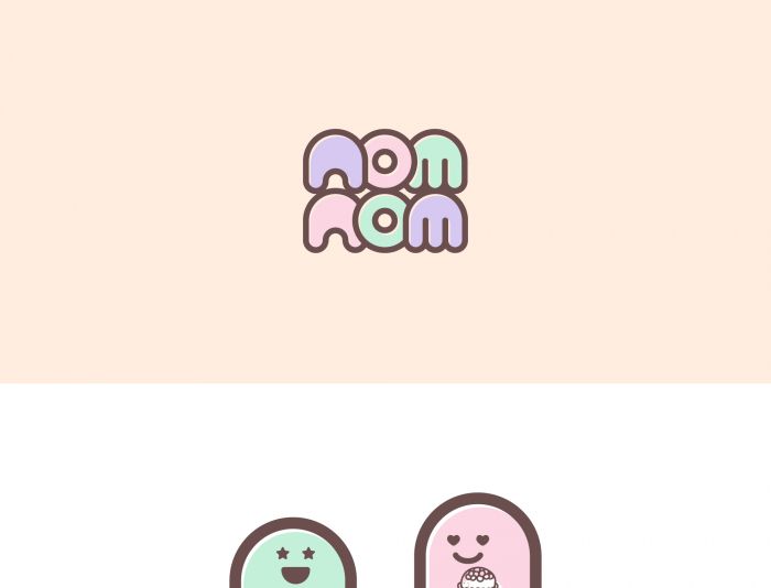 Лого и фирменный стиль для nom nom - дизайнер GRANDXX