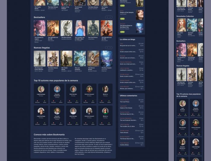Редизайн главной страницы литературной платформы - дизайнер wolverine