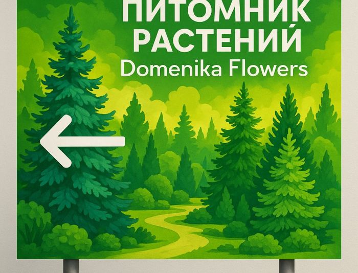 Рекламный банер для ПИТОМНИКА РАСТЕНИЙ - дизайнер shamilgar