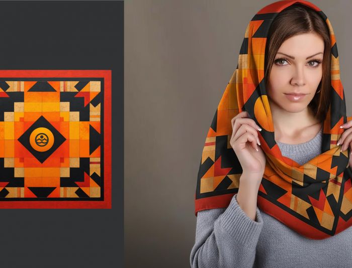 Иллюстрация для создать дизайн платка - дизайнер Youkey