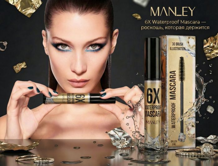 Упаковка и наклейка на тушь MANLEY - дизайнер Youkey