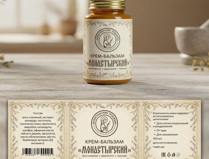 Упаковка для бальзама Монастырские традиции - дизайнер n46n