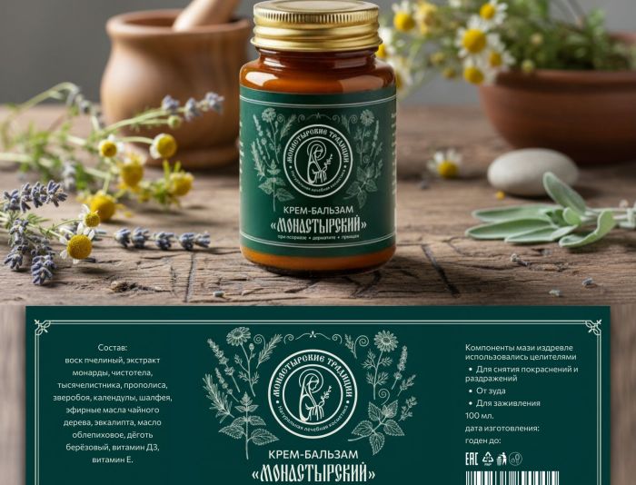 Упаковка для бальзама Монастырские традиции - дизайнер n46n