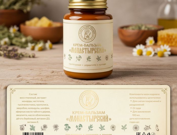 Упаковка для бальзама Монастырские традиции - дизайнер n46n
