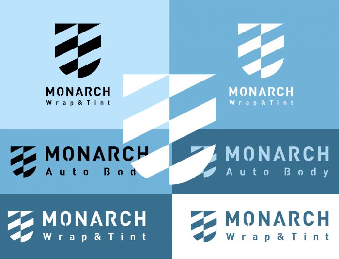 Логотип для Monarch Auto Body Wrap & Tint - дизайнер AnatoliyInvito