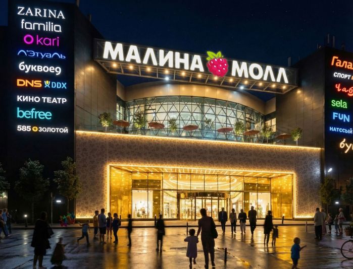 Логотип для МАЛИНА МОЛЛ - дизайнер OlgaDiz