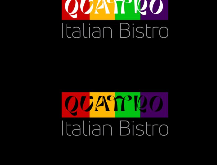 Логотип для Quattro Italian Bistro - дизайнер NinaUX