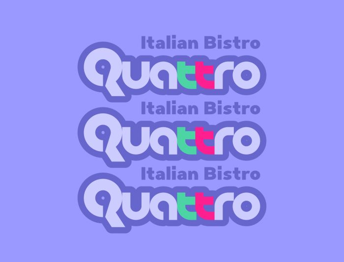 Логотип для Quattro Italian Bistro - дизайнер AnatoliyInvito
