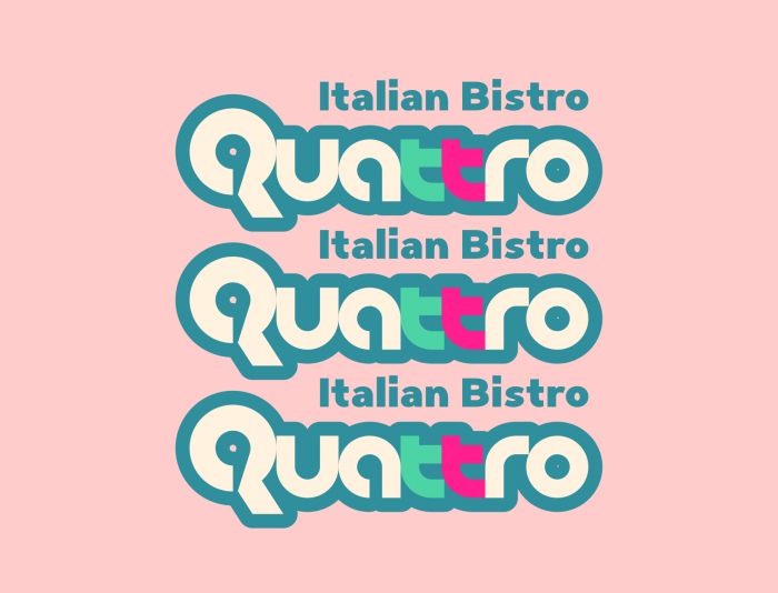 Логотип для Quattro Italian Bistro - дизайнер AnatoliyInvito