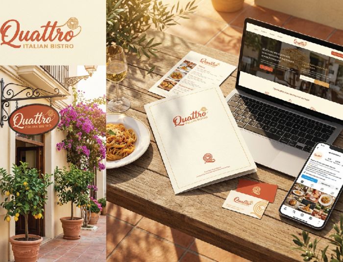 Логотип для Quattro Italian Bistro - дизайнер Victoria_Rys