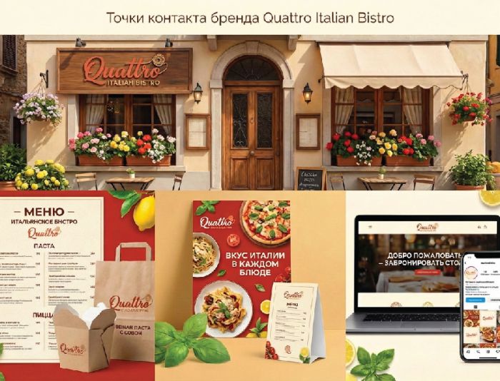 Логотип для Quattro Italian Bistro - дизайнер Victoria_Rys