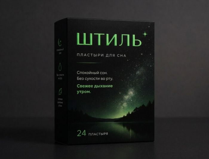 Упаковка пластырей для сна - дизайнер Khromovskih26