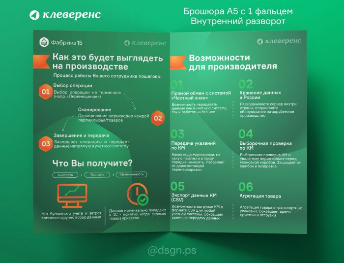 Дизайн буклета продукта 2 разворота - дизайнер DSGN_PS