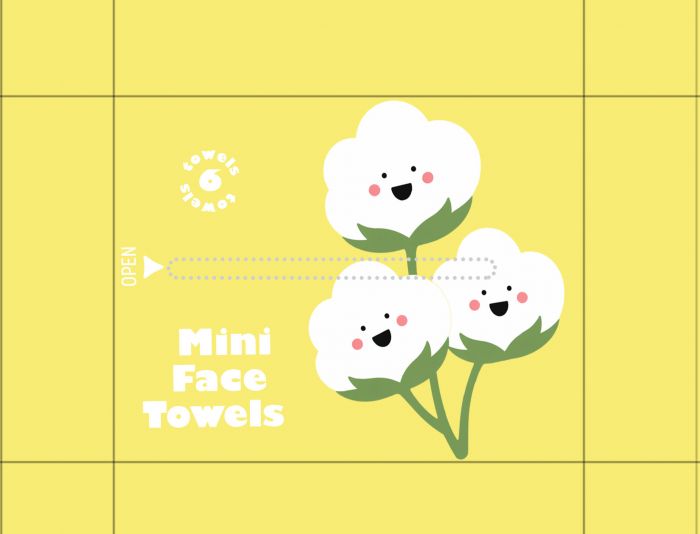 Персонаж для упаковки Mini Face Towels  - дизайнер design4reklama