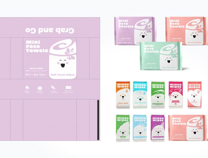 Персонаж для упаковки Mini Face Towels  - дизайнер MarinaDX