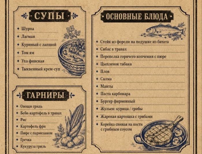 Меню А4 - дизайнер JuliaDemir