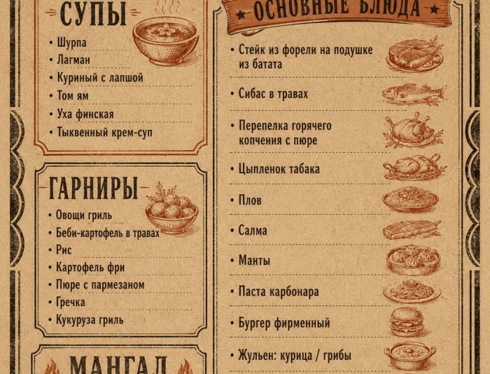 Меню А4 - дизайнер JuliaDemir