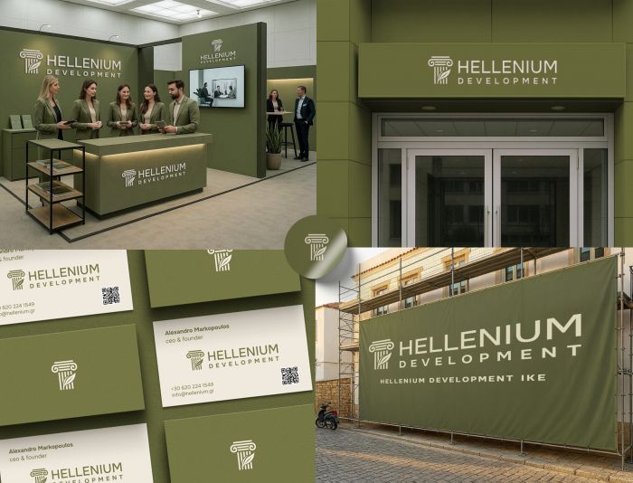 Логотип для греческого застройщика Hellenium Development - дизайнер markosov