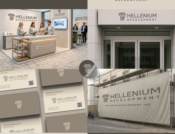 Логотип для греческого застройщика Hellenium Development - дизайнер markosov