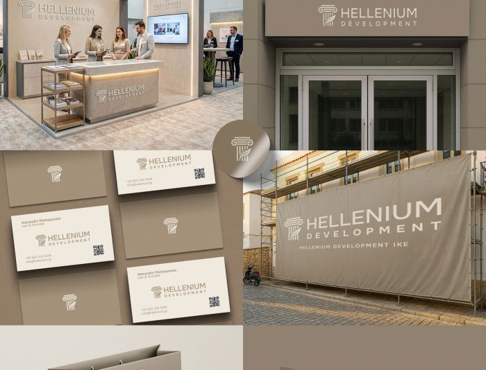 Логотип для греческого застройщика Hellenium Development - дизайнер markosov