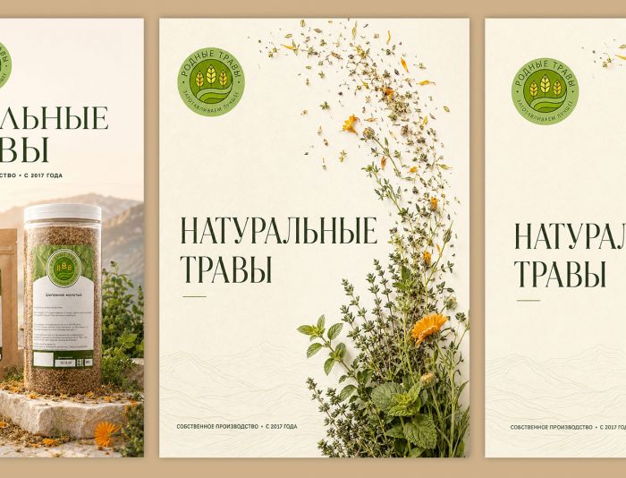 Буклет + прайс-вкладыш для бренда «Родные травы - дизайнер yakovdesign