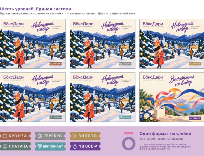 Обечайка для коробки подарков впечатлений - дизайнер DemonaFox