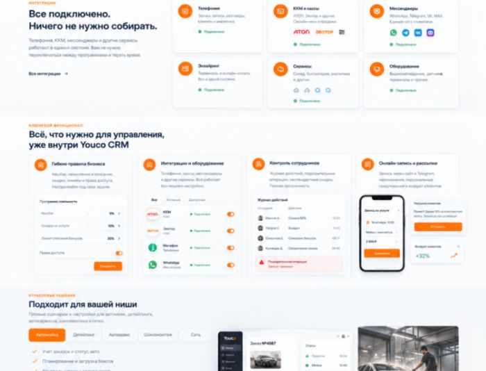 Landing page для Youcocrm.ru - дизайнер Celena5platon